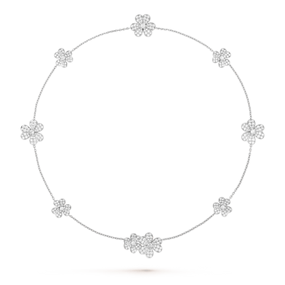 [Charm Aries Jewelry]FRIVOLE SILVER 9 FLOWERS NECKLACE