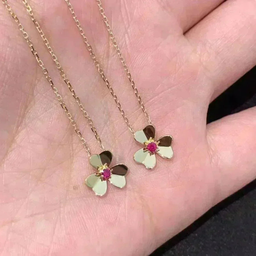 [Charm Aries Jewelry]FRIVOLE GOLD FLOWER NECKLACE