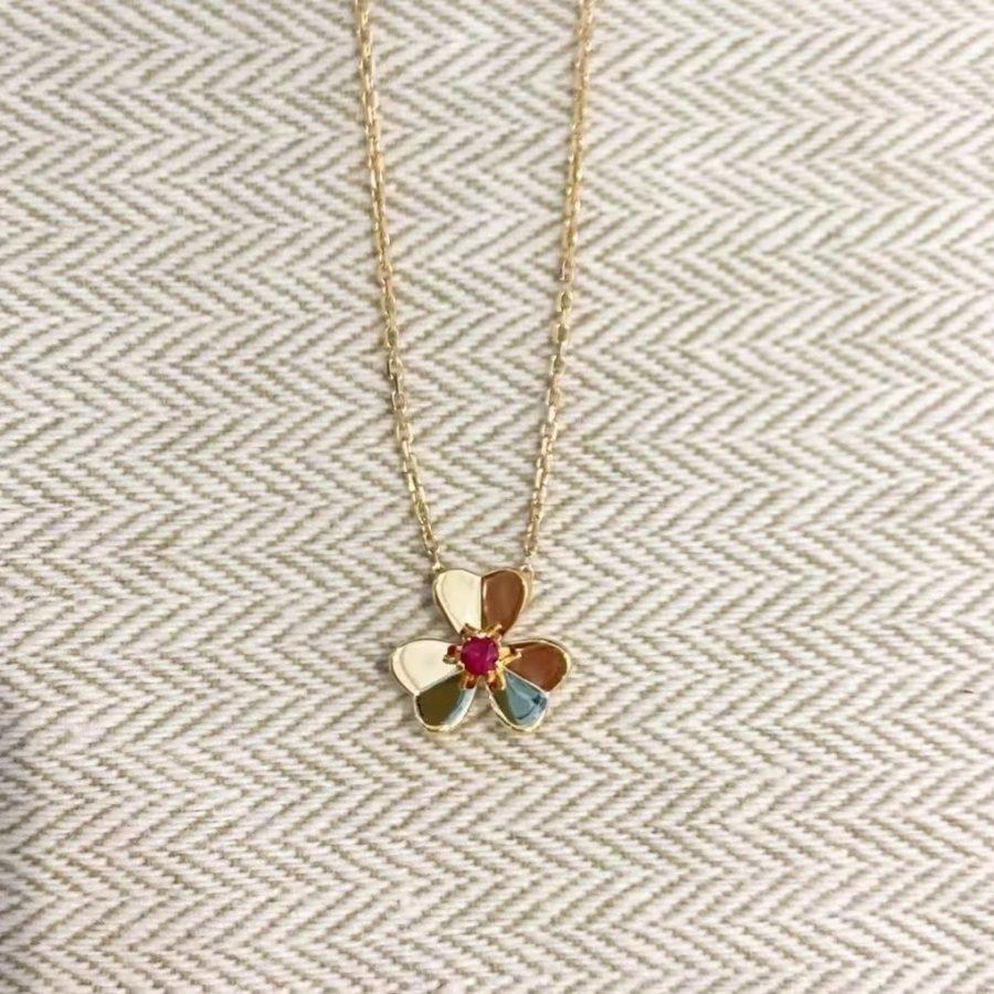 [Charm Aries Jewelry]FRIVOLE GOLD FLOWER NECKLACE