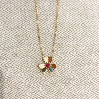 [Charm Aries Jewelry]FRIVOLE GOLD FLOWER NECKLACE