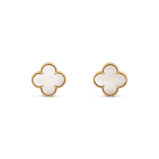 [Charm Aries Jewelry]CLOVER MINI GOLD EARRINGS
