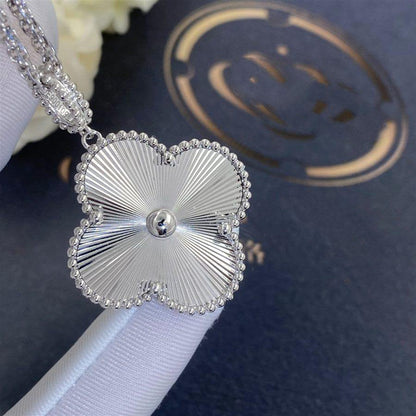 [Charm Aries Jewelry]CLOVER 25MM SILVER BIG CLOVER NECKLACE