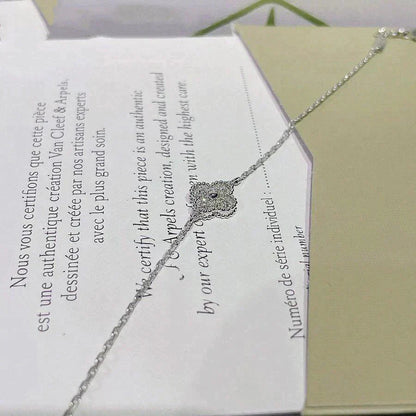 [Charm Aries Jewelry]CLOVER  SINGLE FLOWER BRACELET SILVER