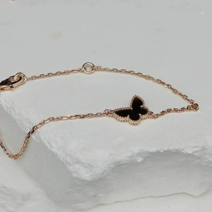 [Charm Aries Jewelry]BUTTERFLY ONYX  BUTTERFLY BRACELET