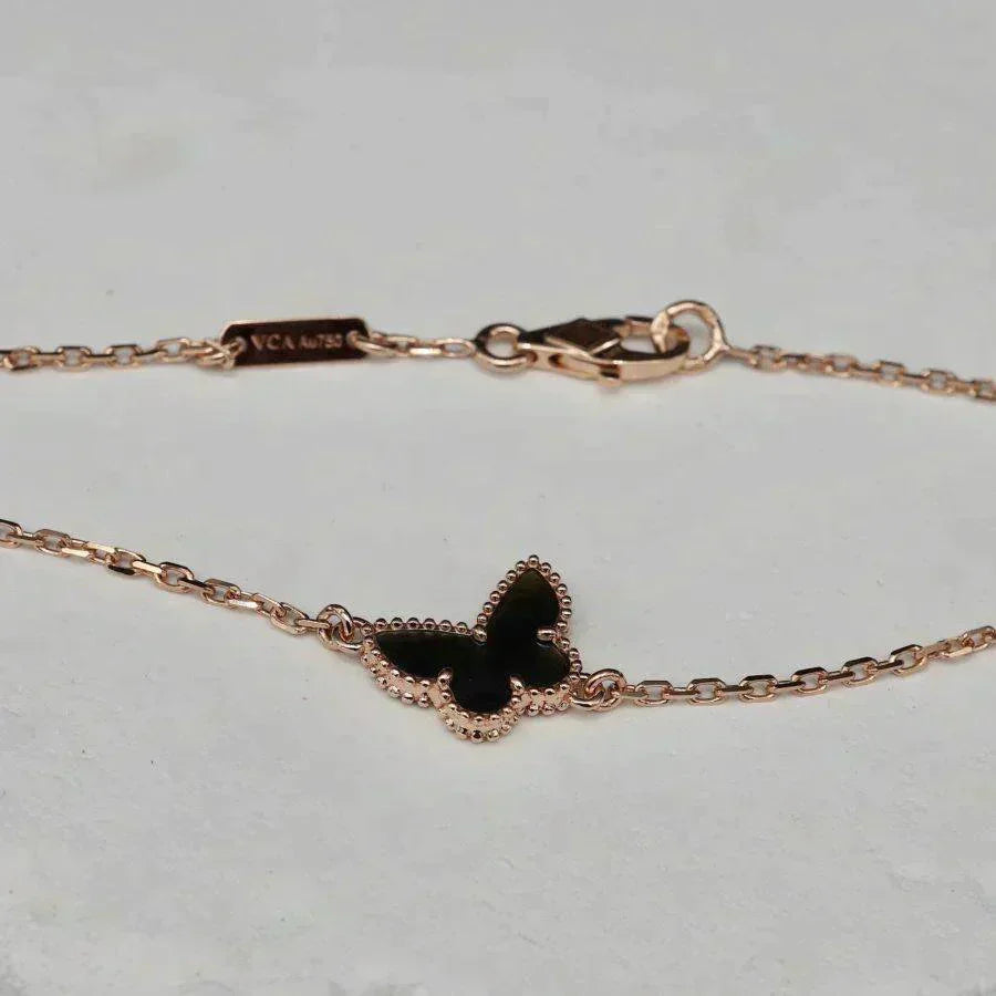 [Charm Aries Jewelry]BUTTERFLY ONYX  BUTTERFLY BRACELET