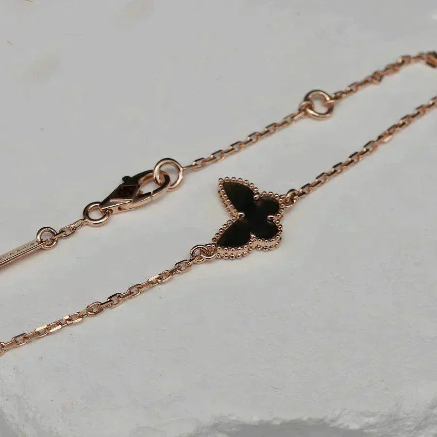 [Charm Aries Jewelry]BUTTERFLY ONYX  BUTTERFLY BRACELET