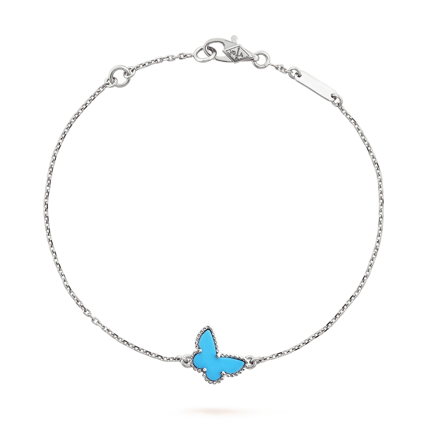[Charm Aries Jewelry]BUTTERFLY TURQUOISE BUTTERFLY BRACELET SILVER