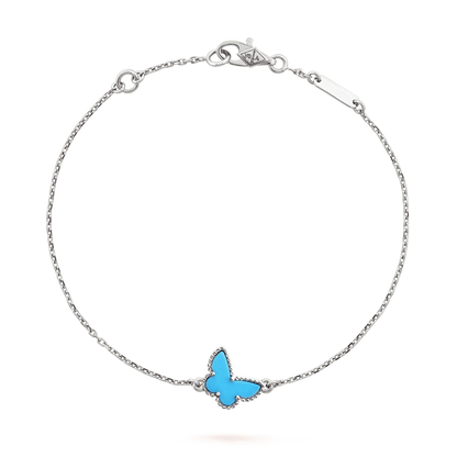 [Charm Aries Jewelry]BUTTERFLY TURQUOISE BUTTERFLY BRACELET SILVER