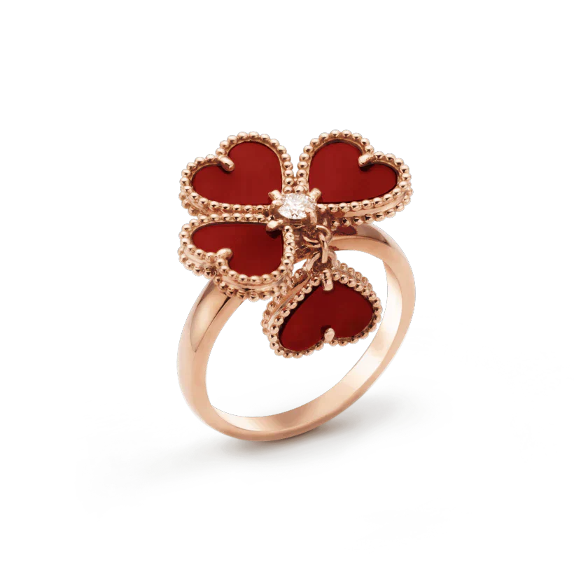 [Charm Aries Jewelry]SWEET CLOVER CARNELIAN RING