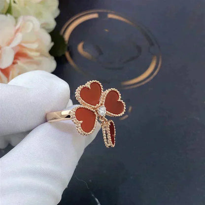 [Charm Aries Jewelry]SWEET CLOVER CARNELIAN RING