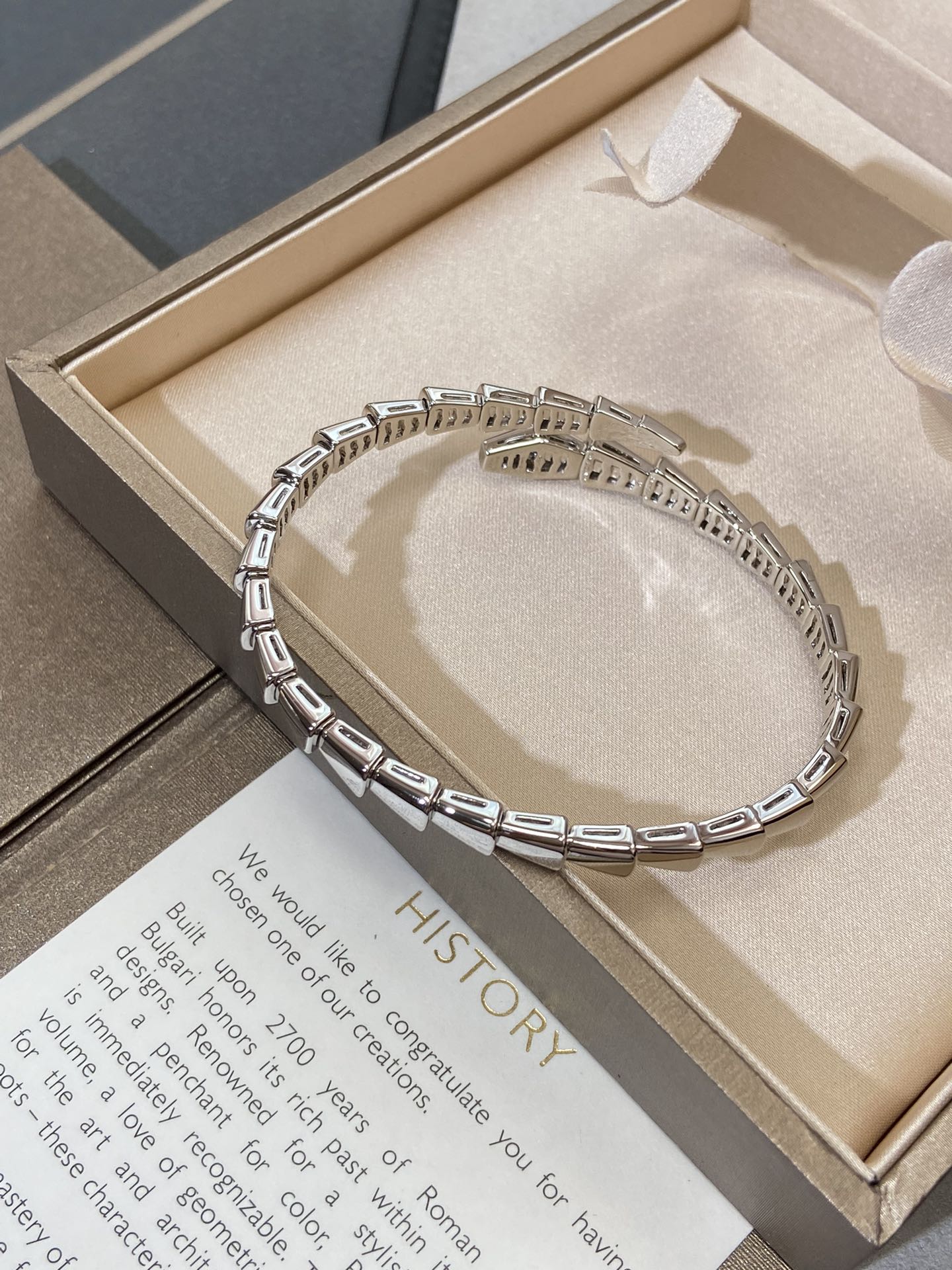[Charm Aries Jewelry]SERPENTI VIPER SILVER BRACELET