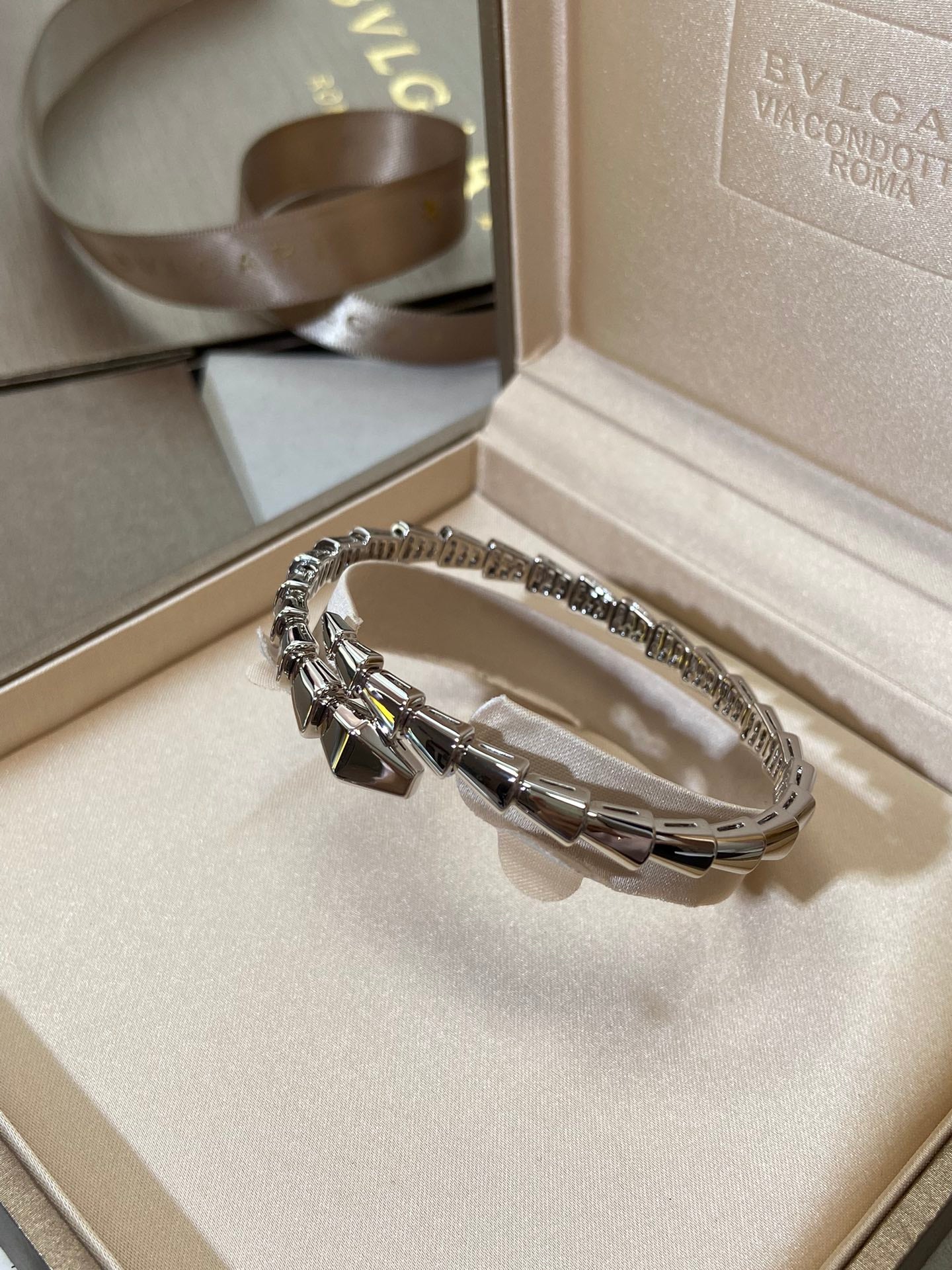 [Charm Aries Jewelry]SERPENTI VIPER SILVER BRACELET