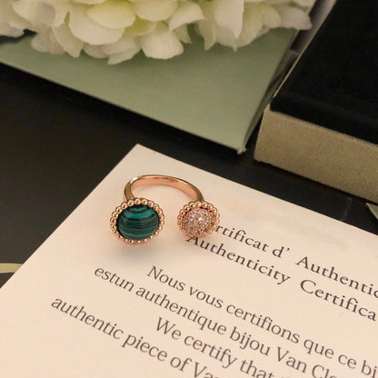 [Charm Aries Jewelry]PERLEE COULEURS DIAMOND ROSE GOLD BETWEEN THE FINGER RING