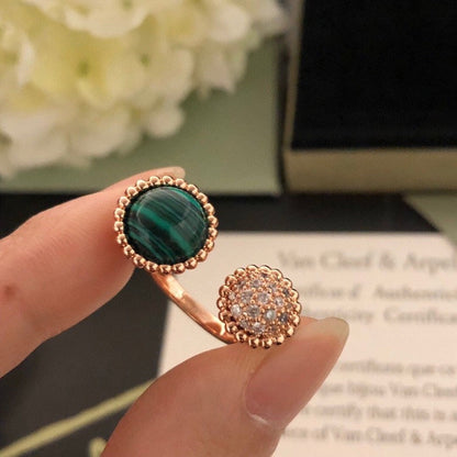 [Charm Aries Jewelry]PERLEE COULEURS DIAMOND ROSE GOLD BETWEEN THE FINGER RING