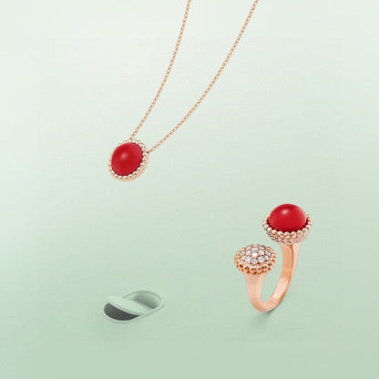 [Charm Aries Jewelry]PERLEE COULEURS DIAMOND ROSE GOLD BETWEEN THE FINGER RING