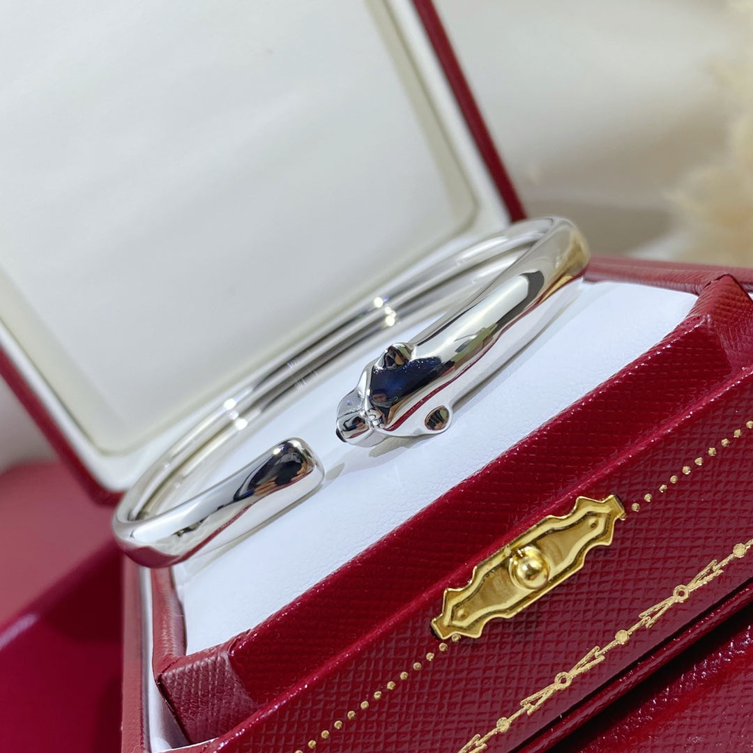 [Charm Aries Jewelry]PANTHERE SILVER OPEN BRACELET