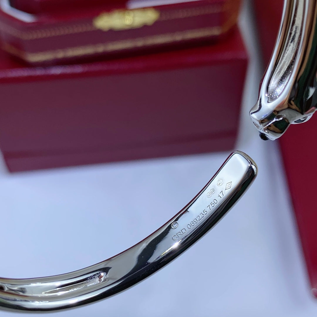 [Charm Aries Jewelry]PANTHERE SILVER OPEN BRACELET