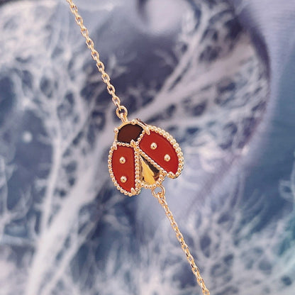 [Charm Aries Jewelry]LUCKY SPRING 1 MOTIF PINK GOLD BRACELET