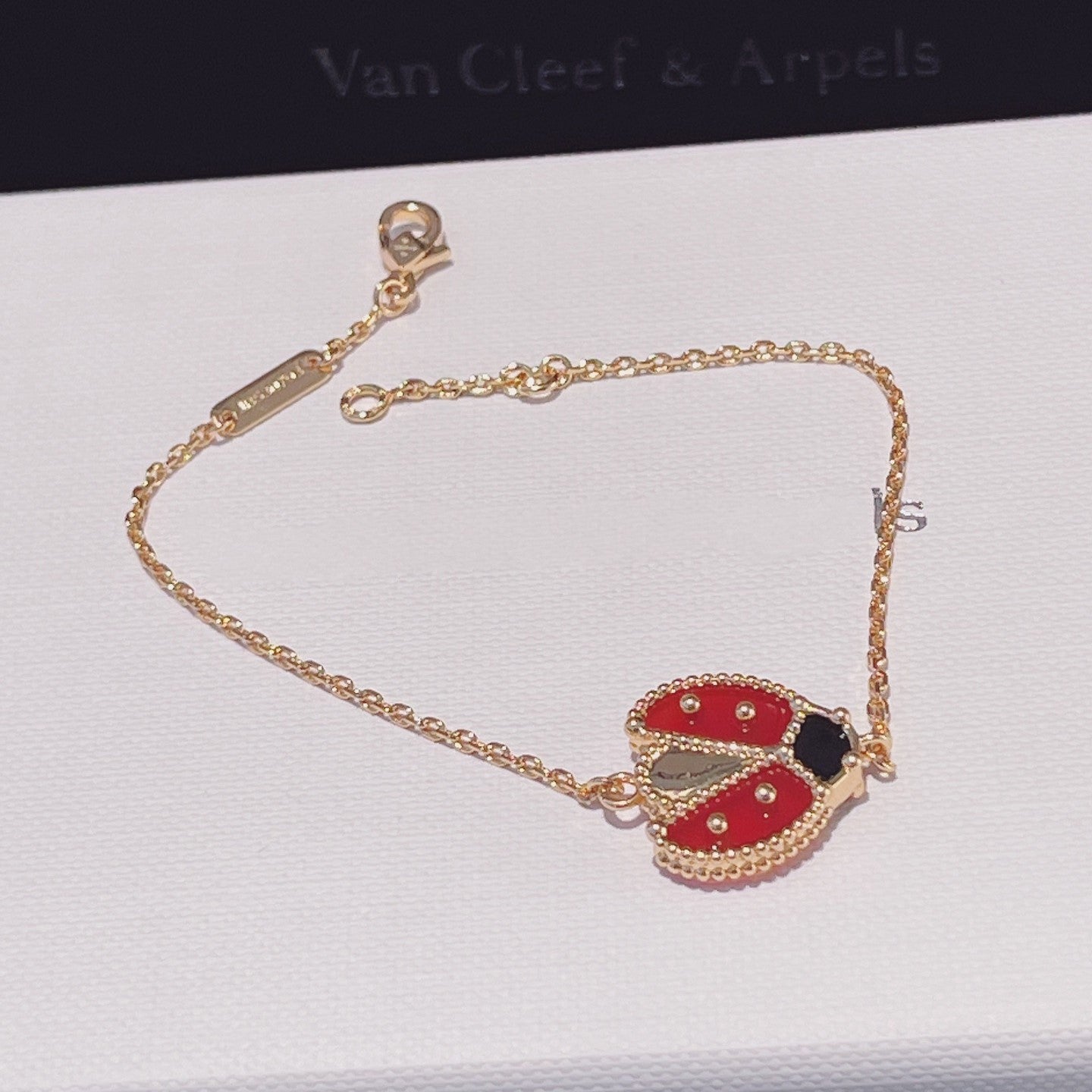 [Charm Aries Jewelry]LUCKY SPRING 1 MOTIF PINK GOLD BRACELET