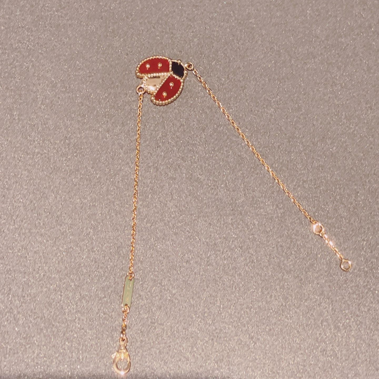 [Charm Aries Jewelry]LUCKY SPRING 1 MOTIF PINK GOLD BRACELET