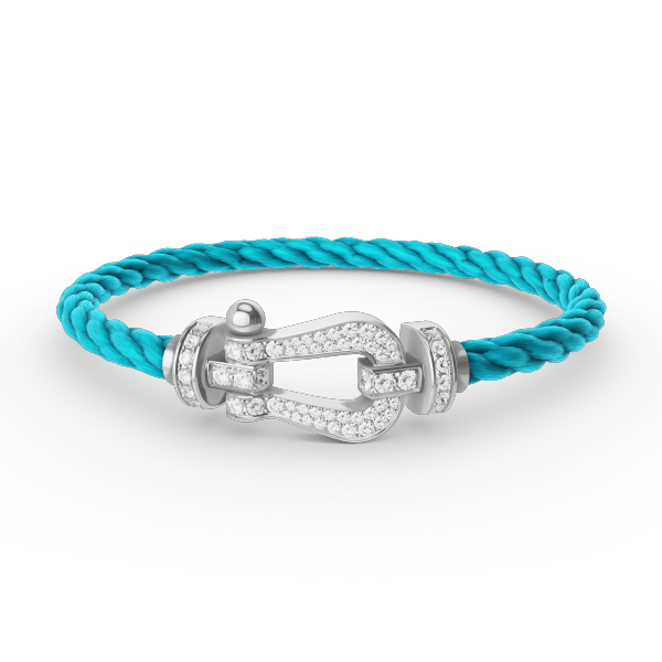 [Charm Aries Jewelry]FORCE LARGE HORSESHOE FULL DIAMOND BRACELET SILVER