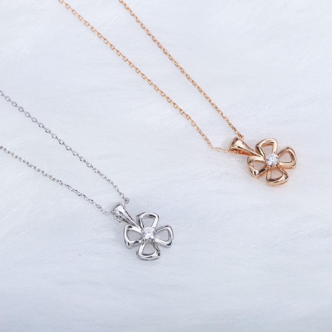 [Charm Aries Jewelry]FIOREVER NECKLACE DIAMOND CENTER