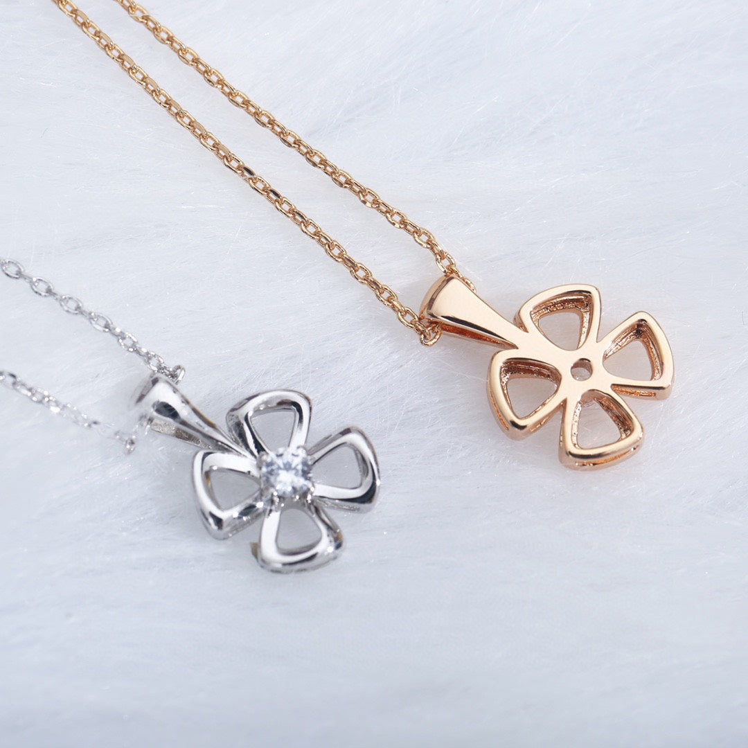 [Charm Aries Jewelry]FIOREVER NECKLACE DIAMOND CENTER
