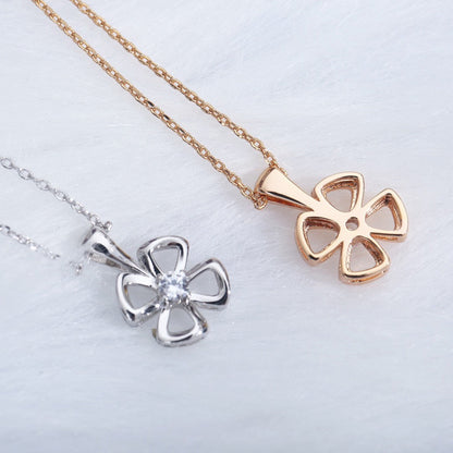 [Charm Aries Jewelry]FIOREVER NECKLACE DIAMOND CENTER