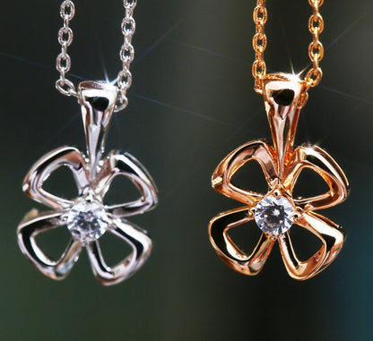 [Charm Aries Jewelry]FIOREVER NECKLACE DIAMOND CENTER