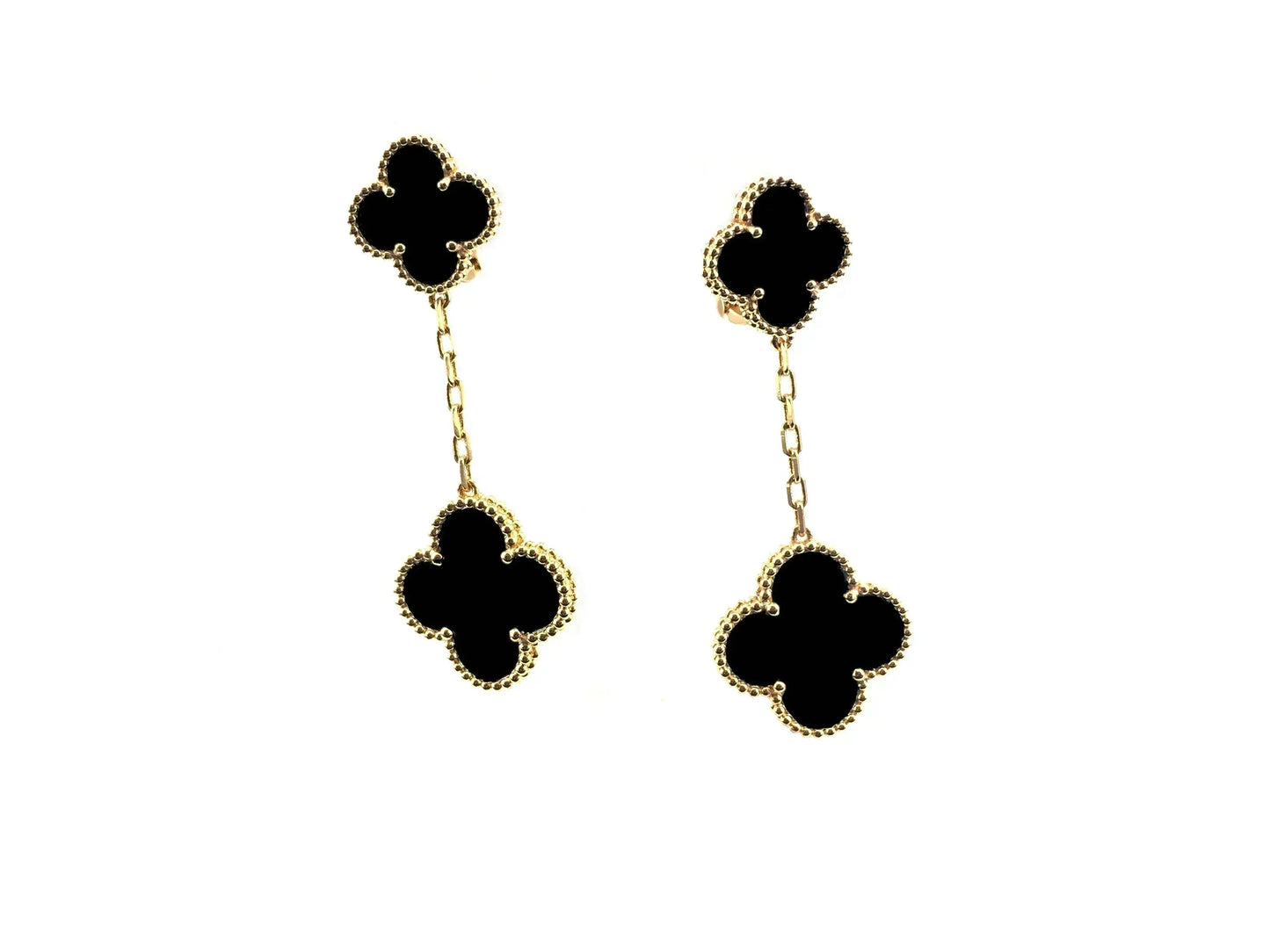 [Charm Aries Jewelry]CLOVER 2 MOTIFS  EARRINGS (MULTIPLE CHOICESC