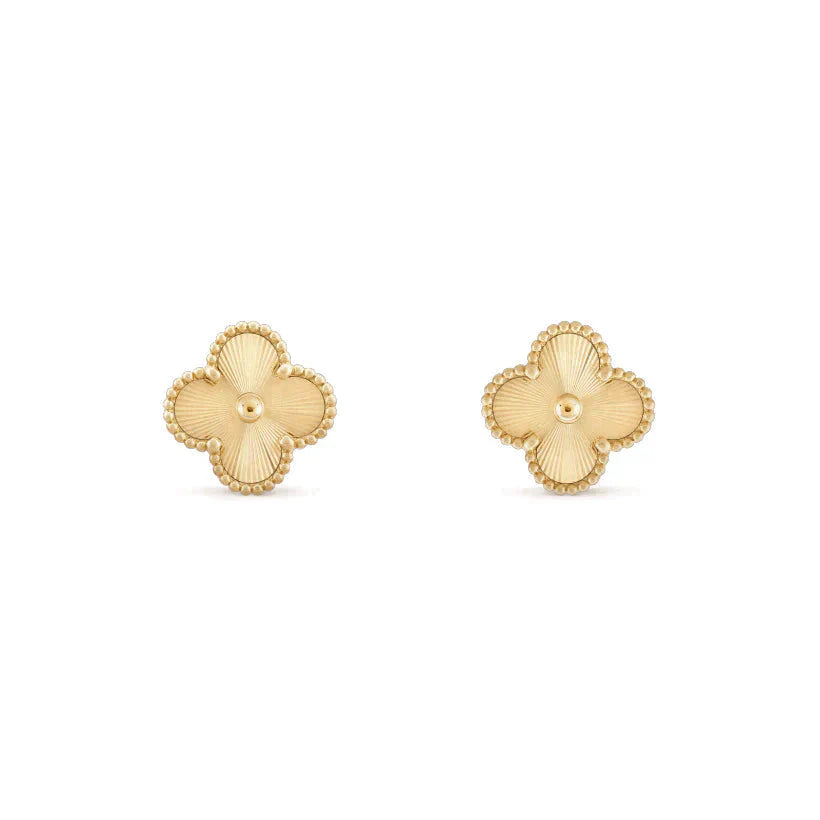 [Charm Aries Jewelry]CLOVER MEDIUM 1 MOTIFS LASER EARRINGS
