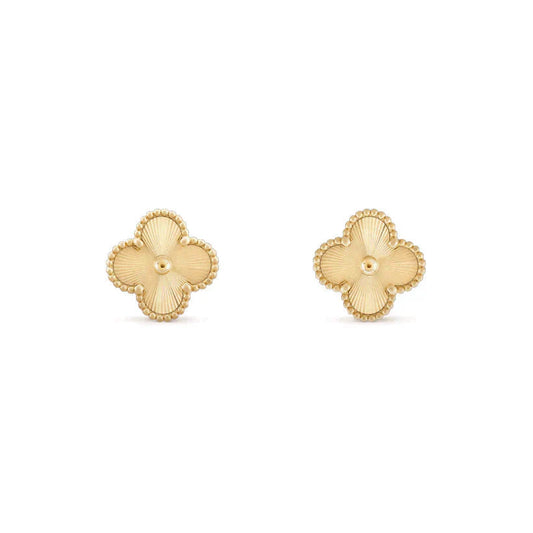 [Charm Aries Jewelry]CLOVER MEDIUM 1 MOTIFS LASER EARRINGS