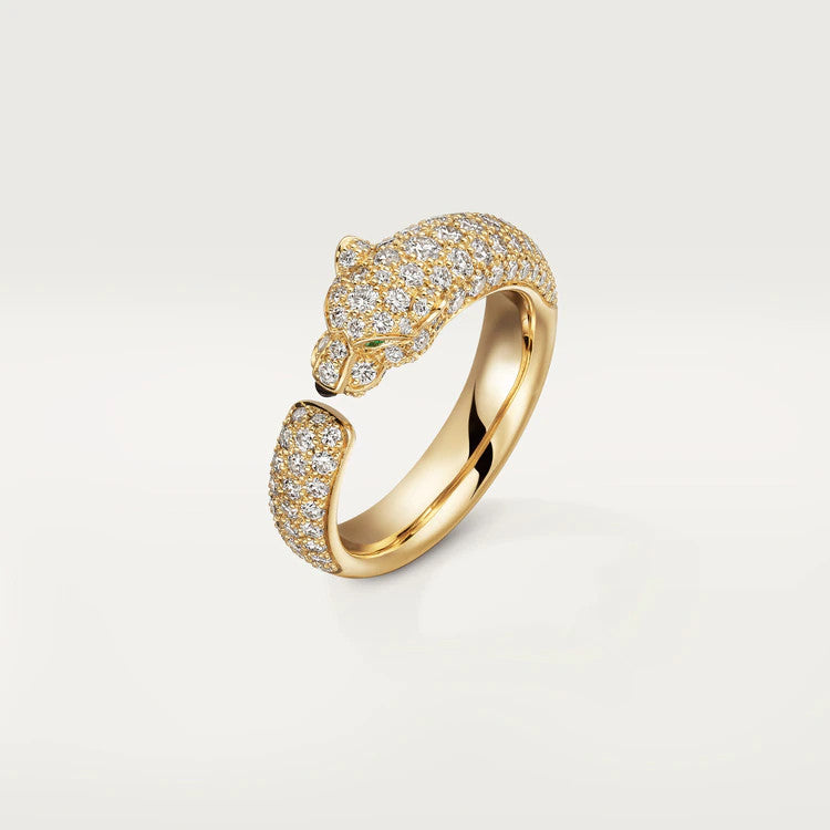 [Charm Aries Jewelry]PANTHERE PINK GOLD DIAMOND RING