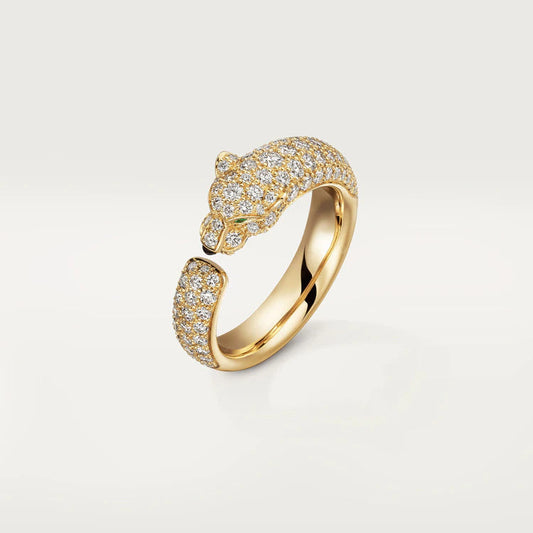 [Charm Aries Jewelry]PANTHERE PINK GOLD DIAMOND RING