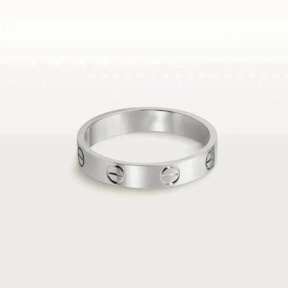 [Charm Aries Jewelry]LOVE RING 4MM 1 DIAMOND SILVER