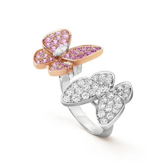 [Charm Aries Jewelry]TWIN BUTTERFLY DIAMOND RING