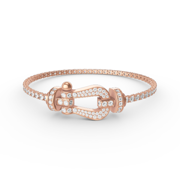 [Charm Aries Jewelry]FORCE  LARGE HORSESHOE FULL DIAMOND TENNIS BRACELET
