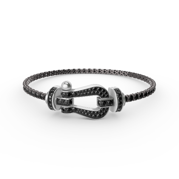 [Charm Aries Jewelry]FORCE  LARGE HORSESHOE FULL DIAMOND TENNIS BRACELET